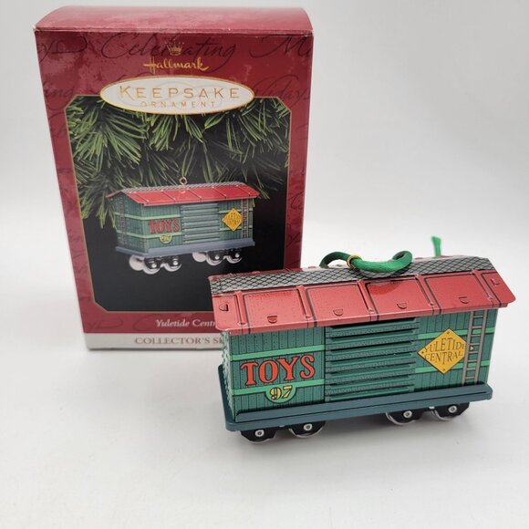 Hallmark Keepsake Ornament Yuletide Central Toy Train Car #97 Collector's Series - Picture 1 of 8